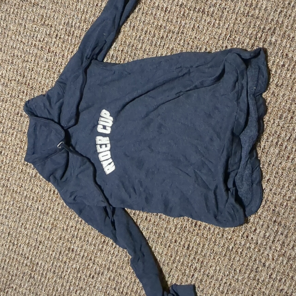 Navy Blue Cowl Neck Sweatshirt